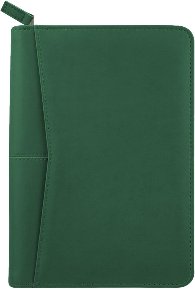 Gorbado Junior Padfolio Portfolio with 5 x 8 Writing Pad, A5 Business Portfolio Binder Folder Organizer Multi-Function Combination Case for Men Women, Dark Green - Image 3